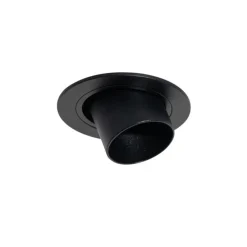 Set van 6 inbouwspots zwart GU10 35mm rond kantelbaar - Installa