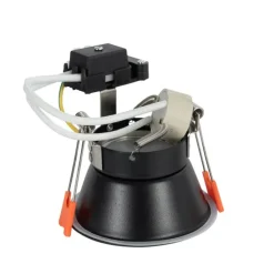 Set van 12 inbouwspots zwart GU10 50mm IP44 - Dept