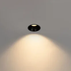 Set van 12 inbouwspots zwart GU10 50mm IP44 - Dept