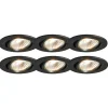 Set van 6 inbouwspots zwart kantelbaar - Cisco