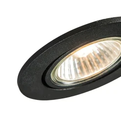 Set van 6 inbouwspots zwart kantelbaar - Cisco