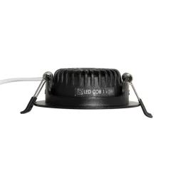 Set van 6 inbouwspots zwart kantelbaar 8,2cm incl. LED dim to IP54 ultra slim - Pupil