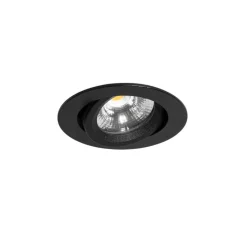 Set van 6 inbouwspots zwart kantelbaar 8,2cm incl. LED dim to IP54 ultra slim - Pupil