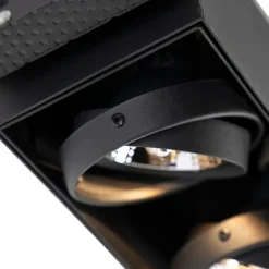 Set van 6 inbouwspots zwart GU10 AR70 trimless 2-lichts - Oneon