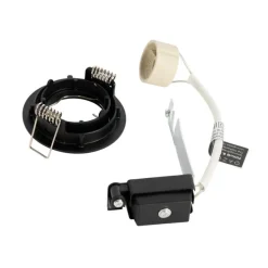 Set van 12 inbouwspots zwart GU10 35mm - Edu