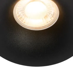 Set van 12 inbouwspots zwart GU10 50mm - Gijs