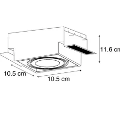 Set van 6 inbouwspots zwart GU10 AR70 trimless - Oneon
