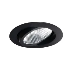 Set van 6 inbouwspots zwart 9,5cm incl. LED 1300 lm dimbaar IP65 - Gaius