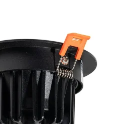 Set van 6 inbouwspots zwart 9,5cm incl. LED 1300 lm dimbaar IP65 - Gaius