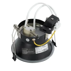 Set van 6 inbouwspots zwart GU10 70mm IP44 - Dept