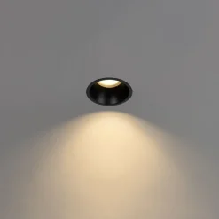 Set van 6 inbouwspots zwart GU10 70mm IP44 - Dept