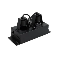 Set van 6 inbouwspots zwart GU10 70mm 2-lichts trimless - Oneon