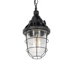 Set van 3 industriele hanglampen zwart - Cabin