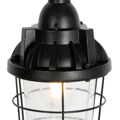 Set van 3 industriele hanglampen zwart - Cabin