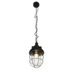 Set van 3 industriele hanglampen zwart - Cabin