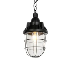 Set van 2 industriële hanglampen zwart - Cabin