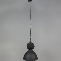 Set van 2 industriële hanglampen klein mat zwart - Sicko