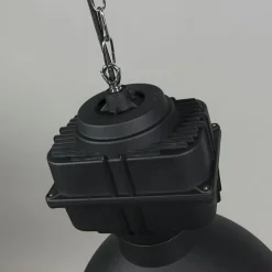 Set van 2 industriële hanglampen klein mat zwart - Sicko