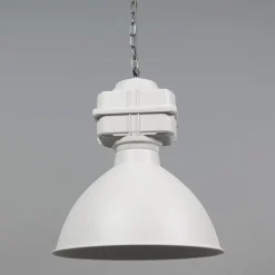 Set van 2 industriële hanglampen klein mat wit - Sicko