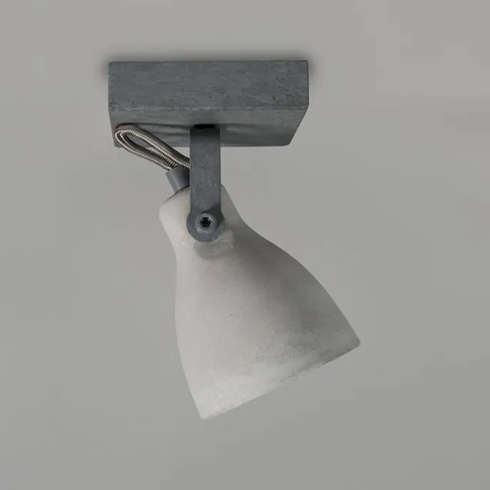 Set van 2 industriële spots grijs beton 1-lichts - Creto