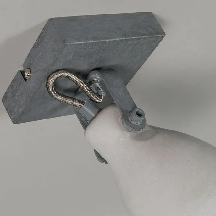 Set van 2 industriële spots grijs beton 1-lichts - Creto