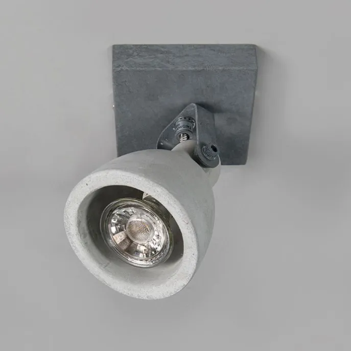 Set van 2 industriële spots grijs beton 1-lichts - Creto