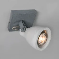 Set van 6 industriële spots grijs beton 1-lichts - Creto