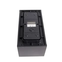 Set van 2 Industriële wandlampen zwart 26 cm IP44- Charlois