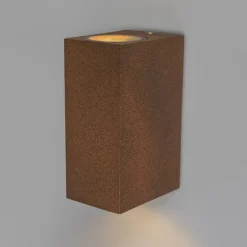 Set van 2 industriële wandlampen roestbruin 2-lichts IP44 - Baleno