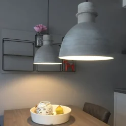 Set van 2 landelijke hanglampen grijs - Dory