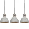 Set van 3 landelijke hanglampen grijs - Dory