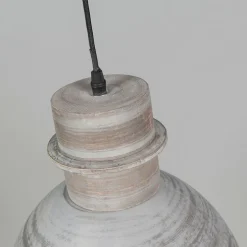 Set van 3 landelijke hanglampen grijs - Dory