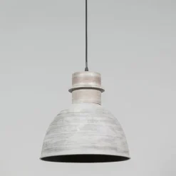 Set van 3 landelijke hanglampen grijs - Dory