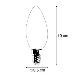 Set van 3 LED E14 dimbare kaarslampen B35 5W 380lm 2700K