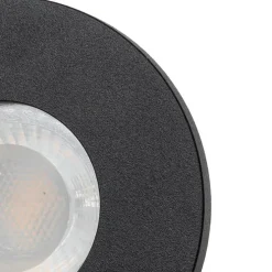 Set van 6 Moderne badkamer inbouwspot zwart - Shed