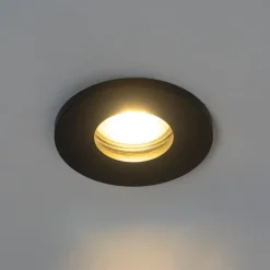 Set van 6 Moderne badkamer inbouwspot zwart - Shed