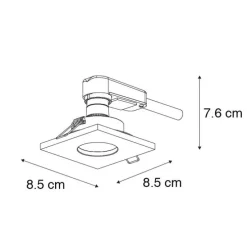 Set van 6 Moderne badkamer inbouwspot wit - Doku