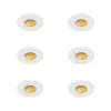 Set van 6 Moderne badkamer inbouwspot wit IP54 - Shed Honey