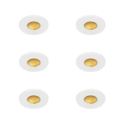 Set van 6 Moderne badkamer inbouwspot wit IP54 - Shed Honey