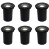 Set van 6 moderne buiten grondspots zwart 35 mm verstelbaar IP65 - Delux