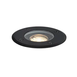 Set van 6 moderne buiten grondspots zwart 35 mm verstelbaar IP65 - Delux