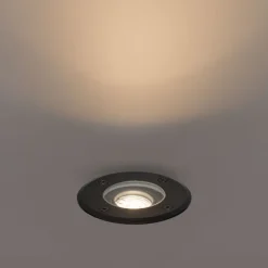 Set van 6 moderne buiten grondspots zwart 35 mm verstelbaar IP65 - Delux