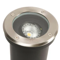 Set van 6 moderne buiten grondspot RVS IP65 verstelbaar - Delux