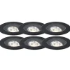 Set van 6 moderne buiten grondspots zwart AR70 verstelbaar IP65 - Delux