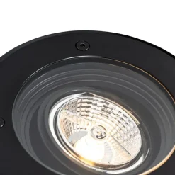 Set van 6 moderne buiten grondspots zwart AR70 verstelbaar IP65 - Delux