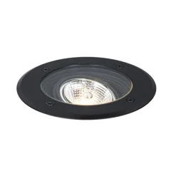 Set van 6 moderne buiten grondspots zwart AR70 verstelbaar IP65 - Delux