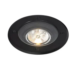 Set van 6 moderne buiten grondspots zwart AR70 verstelbaar IP65 - Delux