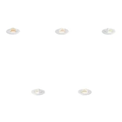 Set van 5 moderne grondspots wit incl. LED IP67 - Linsey