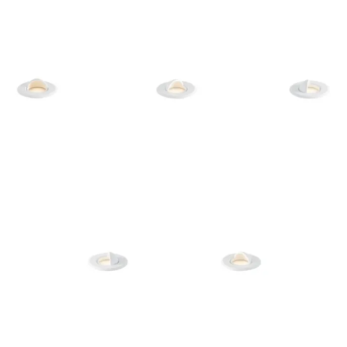 Set van 5 moderne grondspots wit incl. LED IP67 - Linsey