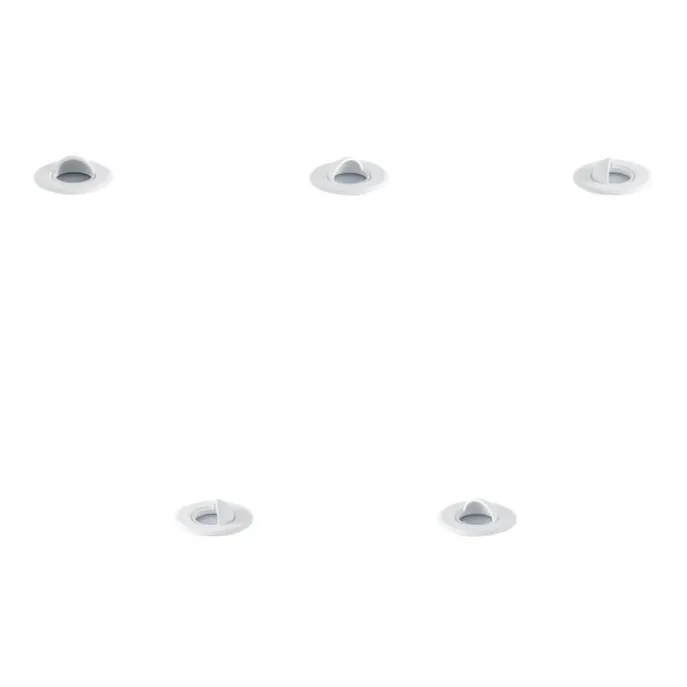 Set van 5 moderne grondspots wit incl. LED IP67 - Linsey